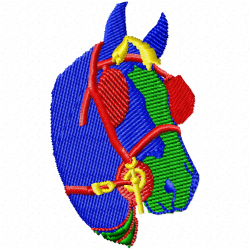 Horses Embroidery Design 4